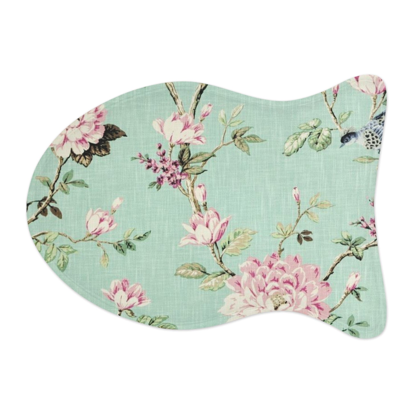 Turquoise Toile Pet Feeding Mats